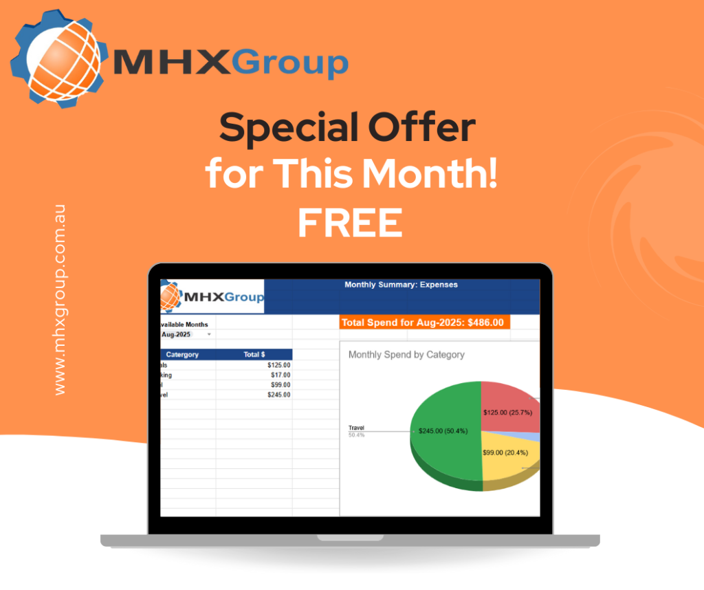 MHX Expense Tracker Google Sheets Screenshot